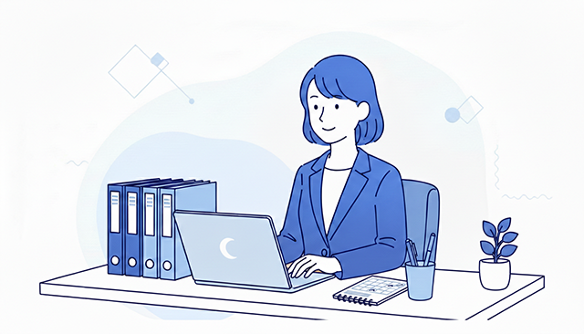 事務のイメージイラスト(AI生成)